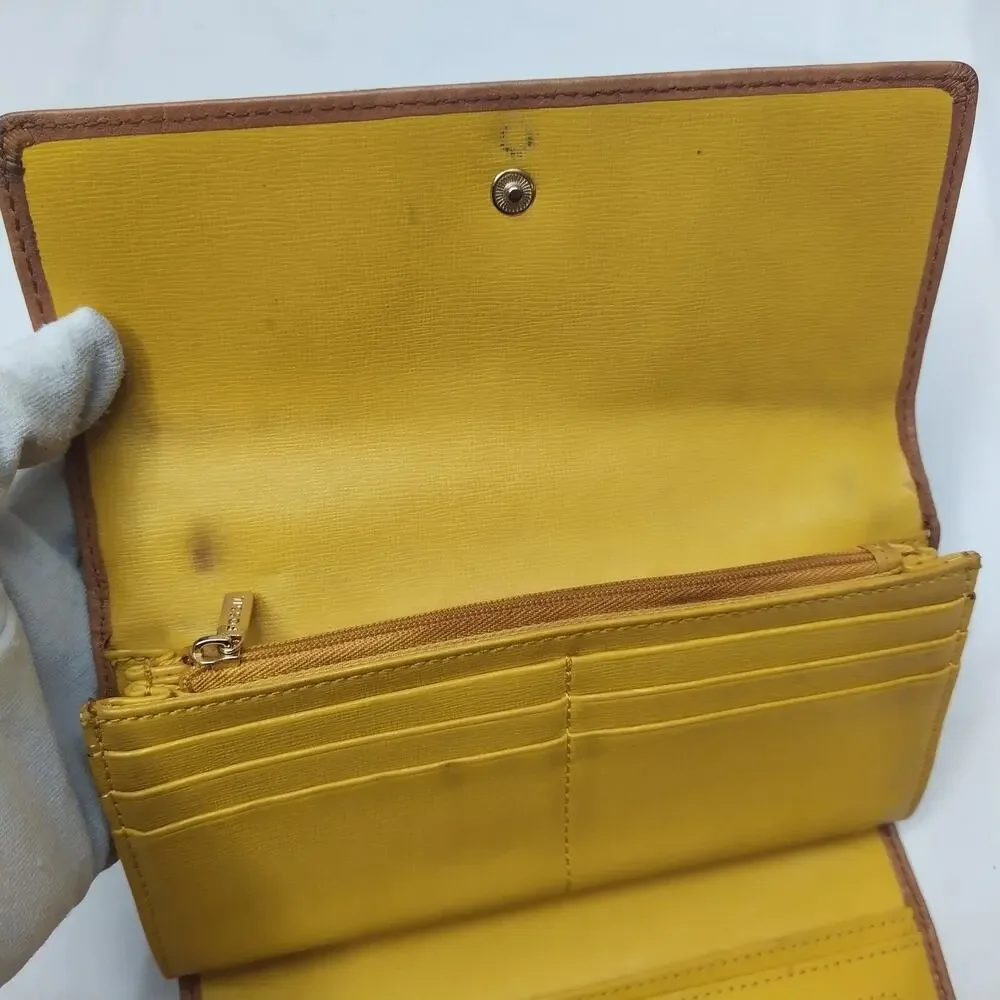 Fossil Brown Leather Credit Card ID Window Trifold Wallet
